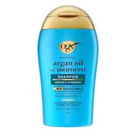 OGX, Shampoo Renovador de Aceite de Argán, Ingredientes Botánicos, Tamaño de Viaje, 88.7 ml