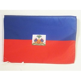 AZ FLAG Haiti Flag 18'' x 12'' Cords - Haitian Small Flags 30 x 45cm - Banner 18x12 in