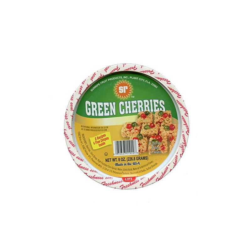 Sunripe Fruit Products Dried Candied Green Cherries