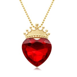 Queen of Hearts Evie Descendant Necklace Jewelry Costume Accessories Birthday Sweetheart Gift for Women