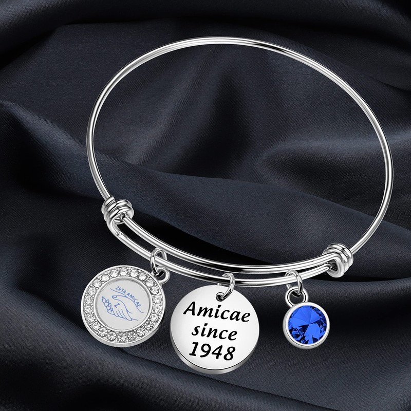 AKTAP Zeta Amicae Pendant Bracelet Amicae Since 1948 Sorority Jewelry