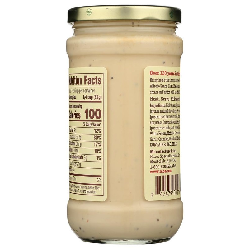 Rao's Homemade Roasted Garlic Alfredo Sauce, 15 Ounce Jar (Pack