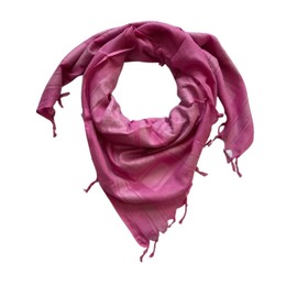 MILSPEC SURPLUS 100% Cotton Shemagh Scarf Arab Face Mask Dust Cover Keffiyeh Head Neck Wrap Digital Camouflage Gun Grenade Skull Star Pattern Scarves (Plain Light Pink)