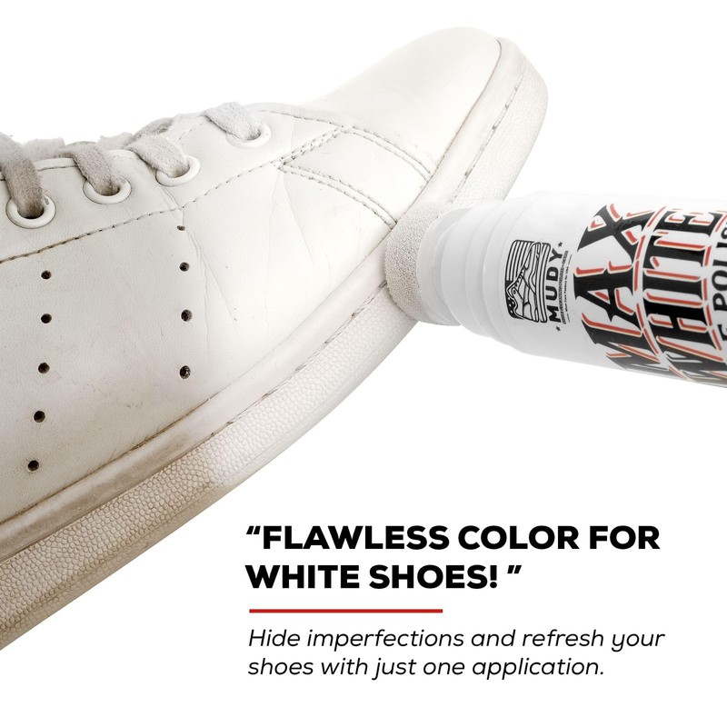 MUDY Max White Shoe Polish for Leather Sneaker and Textiles