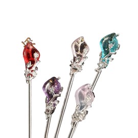 5Pcs Vintage Chinese Style Hair Stick Metal Hanfu Hairpin Fork Hair Chopsticks Hairpin Headwear Jewelry Hair Fork for Long Hair