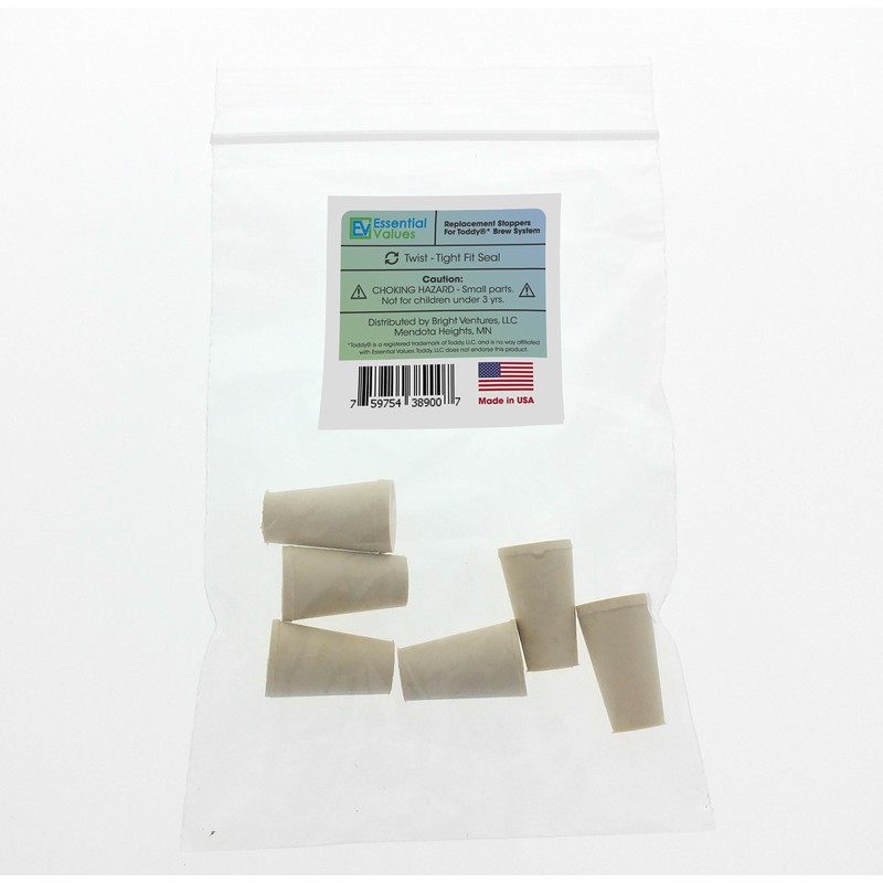 6 Pack Replacement Stoppers/Plugs For Toddy and Filtron Cold Brew