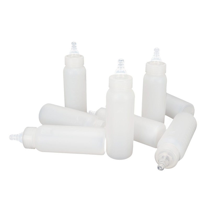 10pcs Small Animal Feeding Bottle Soft Silicone Nipple Thickened Pet