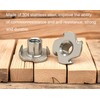 NACX 3/8"-16 T-Nuts, 304 Stainless Steel Tee Nut, 4 Prong