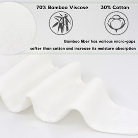 KimYoung Bra Liners, Breast Sweat Wicking Pads, Viscose Made from Bamboo & Cotton Blend, 3PCS White