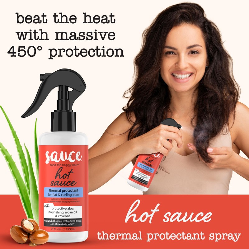 SAUCE BEAUTY Hair Heat Protectant Spray (8 Fl Oz) Hot