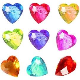 NLR [10pcs 4cm] Big Size Kids Heart Toy, Acrylic Gem Set, Pirate Treasure Hunt | Easter Egg Fillers | Diving Instructor | Party Favor, Gift for Birthday/Christmas/Easter Prizes