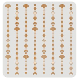 FINGERINSPIRE Reusable Beads Pattern Stencil - 11.8x11.8inch, Allover Designs for Wall, Tile, Furniture and Paper