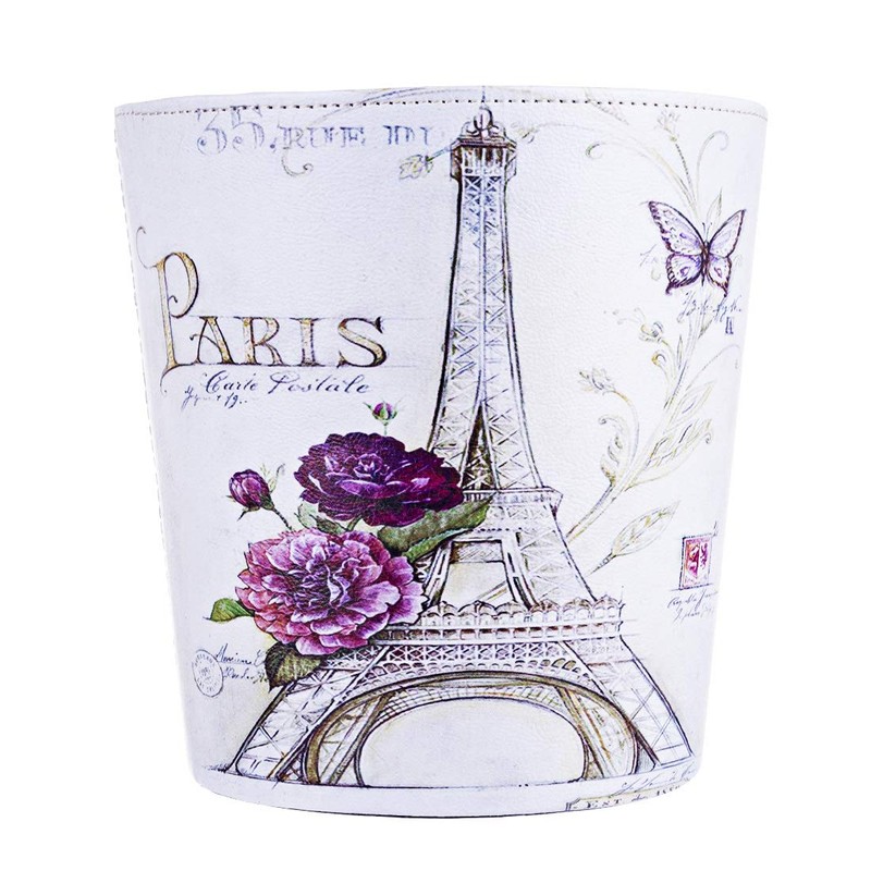 Lingxuinfo Waste Paper Bin, European British Style Tower Pattern Trash