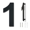 Brushed Modern Stainless Steel House Number 152 mm High Black