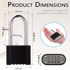 Combination Padlocks,Chumiug 4 Digit Resettable Combination Lock with 2.6 Inch