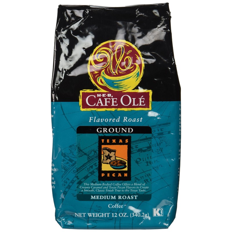 Cafe Ole Flavored Roast Texas Pecan Ground Coffee 12 Oz.
