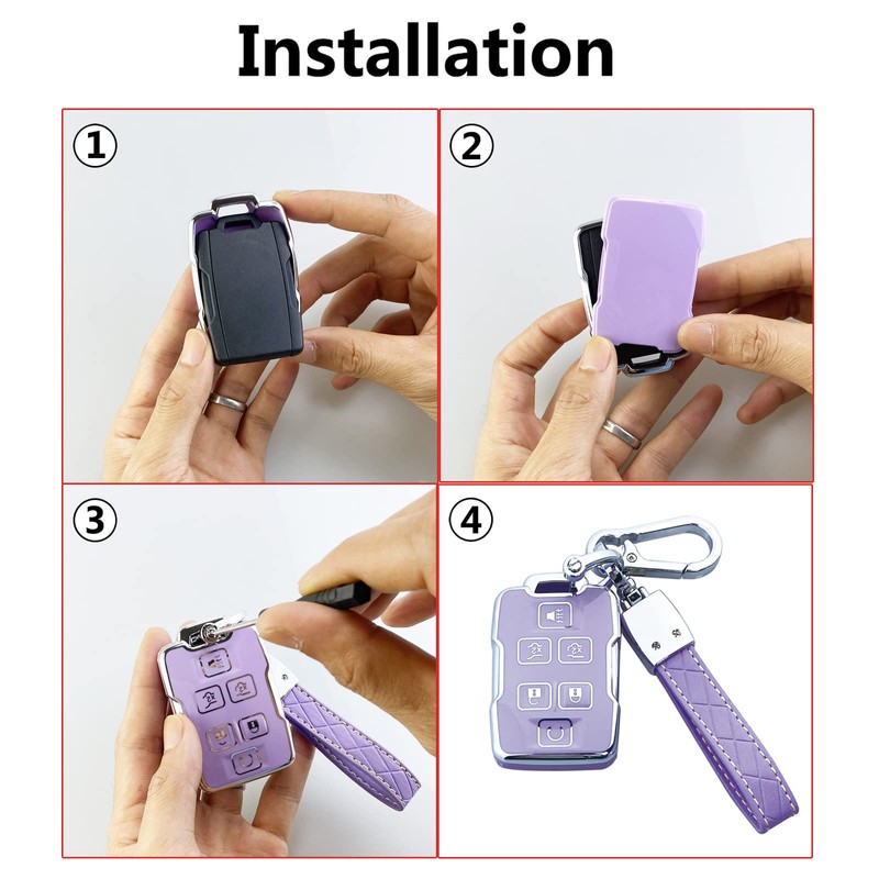 Yuebutor Key Fob Cover Case Compatible with Chevy Silverado 1500