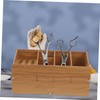 Healvian Scissors Wooden Haircut Scissor Holder Wooden Comb Wooden Haircut