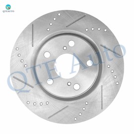 PM Auto Set of 4 Front 296mm-Rear 281mm Drilled Slotted Brake Disc Rotors To 2013-2018 Toyota Avalon