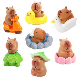 12pcs Mini Capybara Figuren,Harz Wasserschwein Miniatur Capybara Puppenhaus Zubehör Capibara Action Figuren Set Miniature Kuchendekoration Dekoration für Tisch Gartendeko Aquarium Autodeko