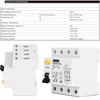 Warmfay FI Circuit Breaker 40A 300mA 4-Pin Residual Current Circuit