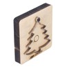 Leather Cutting Die Christmas Tree Alloy Steel and Birch Wood