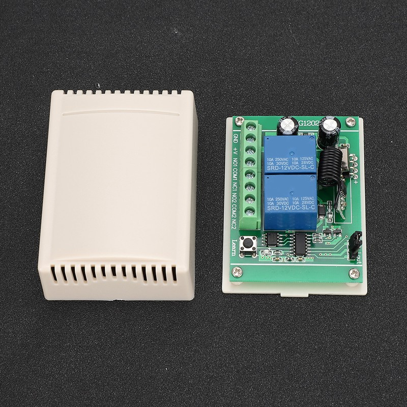 2 Way Receiver 2 Button Learning Code Remote Control Switch