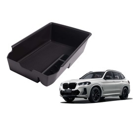 Auto Central Console Aufbewahrungsbox Kompatibel mit X3 G01 X4 G02 2018-2024 /Neu iX3 2021 2022 2023 2024 Autozubehör Innenfront Handschuhfach Mittelkonsole Armlehne Organizer Tray Halter