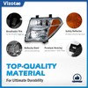 Vizotae Headlights for 2005-2008 Nissan Frontier/2005-2007 Nissan Pathfinder Halogen Headlamp