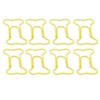 100pcs Colored Dog Bone Shape Paper Clips Black Lightweight Notebook