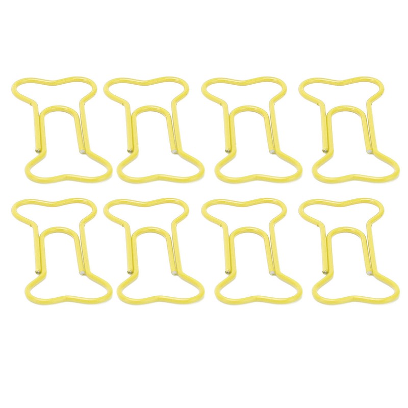 100pcs Colored Dog Bone Shape Paper Clips Black Lightweight Notebook