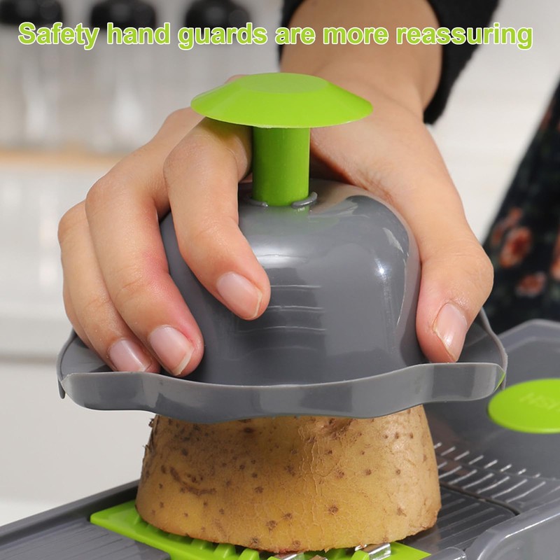 Fleymu Manual Vegetable Cutter (16 Pieces), Multifunctional Mandolin, Vegetable Slicer