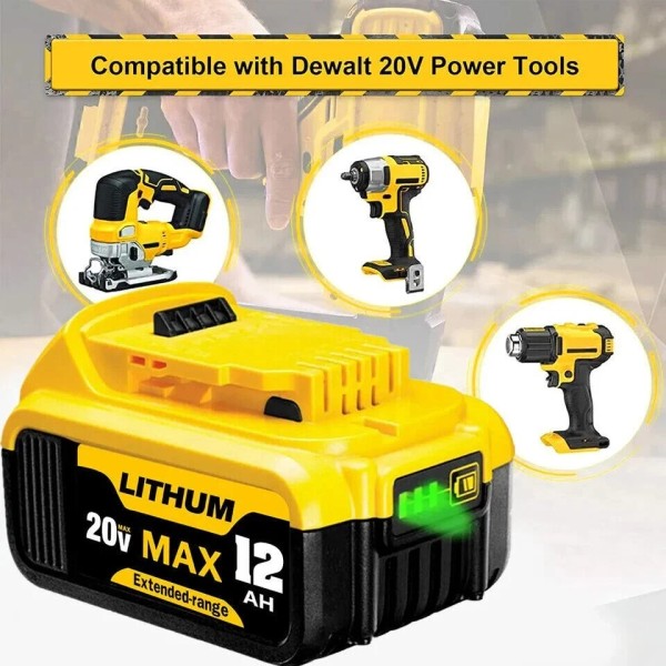 Replacement for DeWalt DCB210 20V MAX 12 Ah Li-Ion Battery