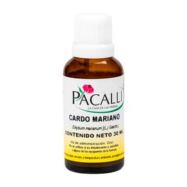 Extracto Liquido de Cardo Mariano 30 ml - Silybum Marianum con Ingredientes de Origen Natural  PACALLI                                                