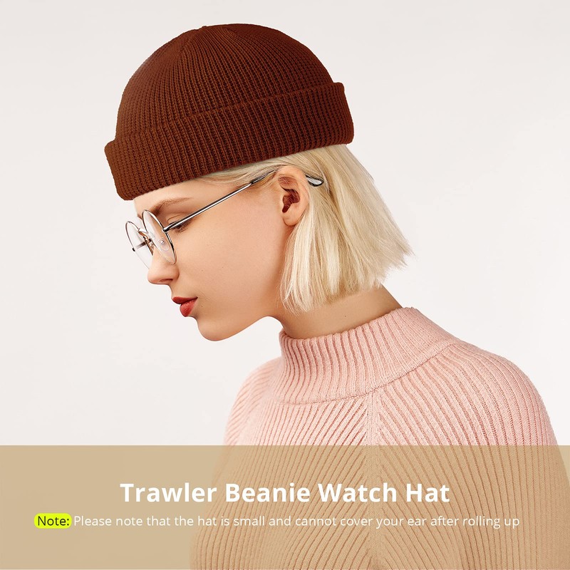SATINIOR Trawler Beanie Watch Hat Roll-up Edge Skullcap Fisherman Beanie