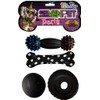 1288 Juguetes Vinyl Party, Negro - 4 Piezas