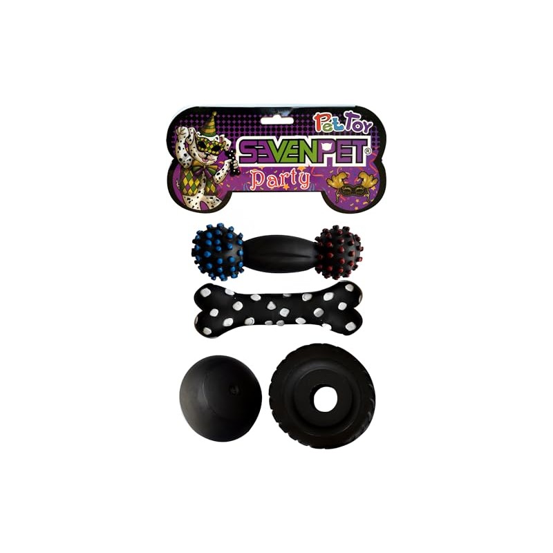 1288 Juguetes Vinyl Party, Negro - 4 Piezas