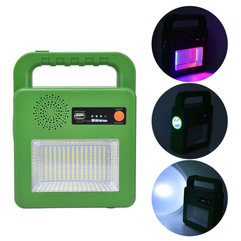 LED Flashlight with Bluetooth Speaker 5 Mode Emergency Flashlight Solar