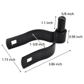 (4 Pack) 1-3/8" Pressed Steel Chain Link Fence Gate Post Hinge, Heavy-Duty Chain Link Fence Male Hinge, with Nut/Bolt - Black