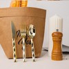 Lullaby 200PCS Gold Plastic Silverware, High End Disposable Cutlery with