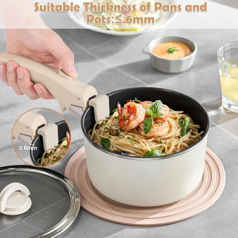 Detachable Universal Pot Handle Clip, 1Pc Detachable Cookware Pan Handled