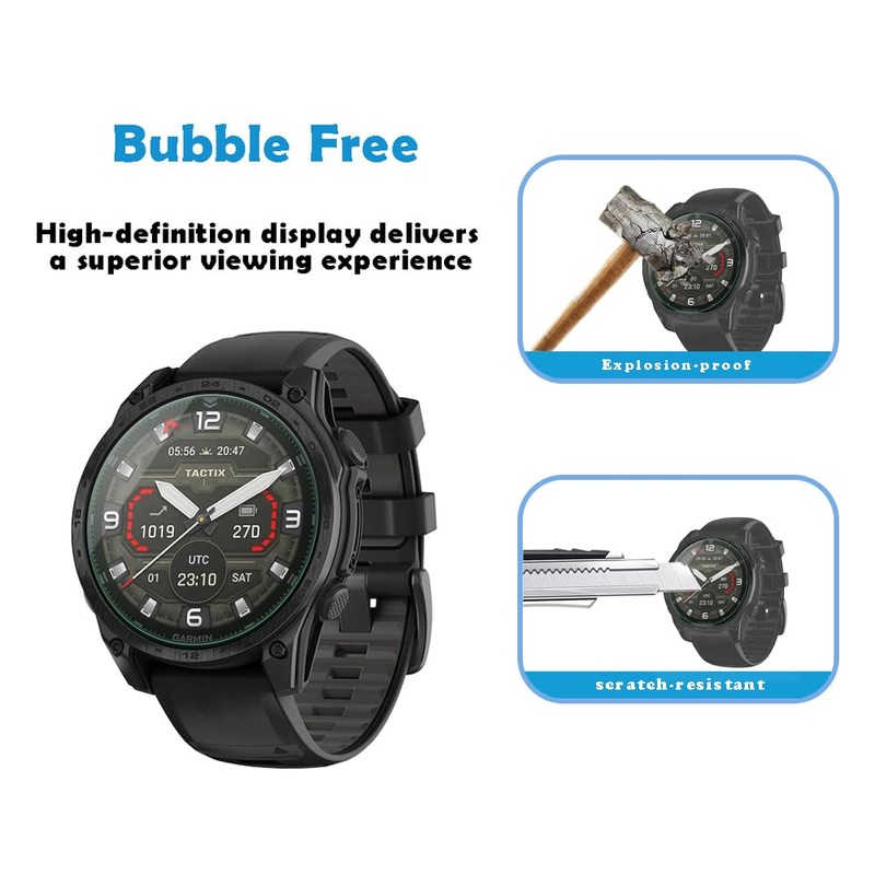 Watch Screen Protector Compatible for Garmin Tactix 8 AMOLED 51mm