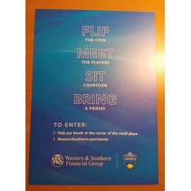 ANA IVANOVIC 5X7 2016 WESTERN & SOUTHERN ATP TENNIS TOURNAMENT COLLECTOR CARD