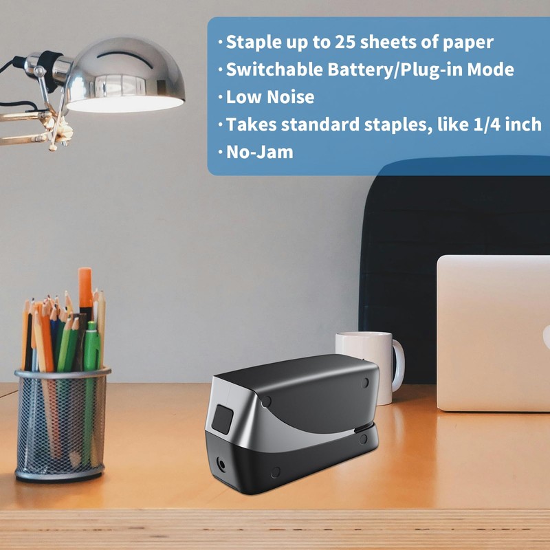 Coruscant Electric Stapler, Heavy Duty Desktop Stapler, Includes 2000 Staples