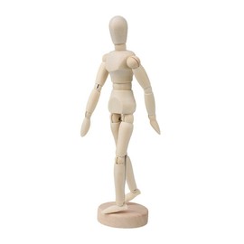 Janrax 12 Inch Artists Wooden Manikin - Moveable Adjustable Limbs Human Mannequin Art