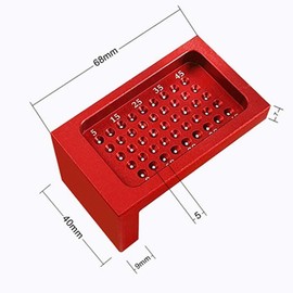 T50 Woodworking Tools,Hole Measuring Ruler,Carpentry Tool Aluminium Alloy Woodworking scribing Tool with Positioning Metric Scale