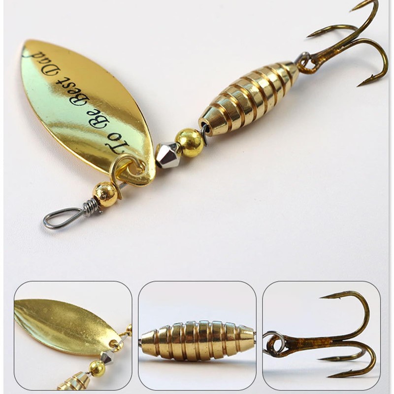 SANTUO 10pcs Angeln Köder Spinner Köder Kit mit Haken Künstliche