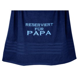 Lashuma Bath Towel Embroidered with Reserved for Dad 70 x 140 cm London Bath Towel Blue - Navy