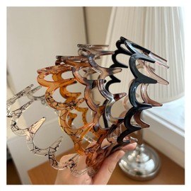 ZHUXILUDAO unisex Wavy headbands Plastic Headbands Unisex Fashion Zigzag Headbands (6 headbands, One size)