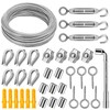 DIYLAND 3mm Drahtseil Edelstahl Set, 20m PVC-ummantelt Spanndraht Set mit